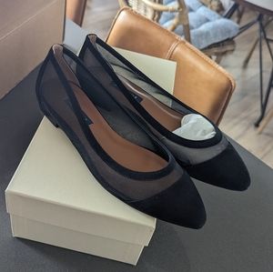 Margaux flats The Pointe Black Mesh 38 new in box